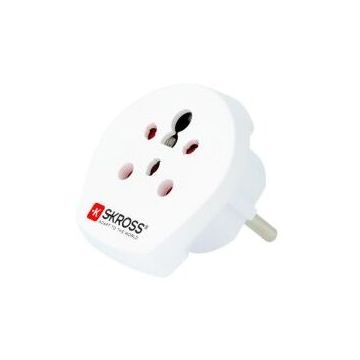 Adaptor Priza Universal 1.500217-E-HDK India Israel Danemarca - EU Alb