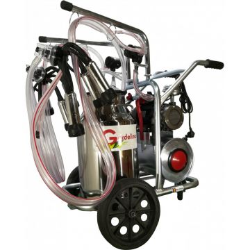 Aparat de muls Vaci Gardelina T240 IN IC, 40L INOX, 2 posturi 180 l/min, 16-20 bovine pe ora