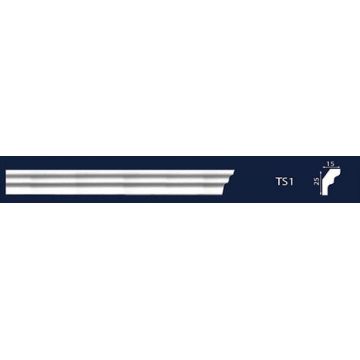Cornisa decorativa din polistiren dens extrudat TS1 - 2.5x1.5x200 cm