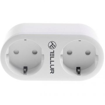Priza smart 2 Porturi Schuko 3680W White