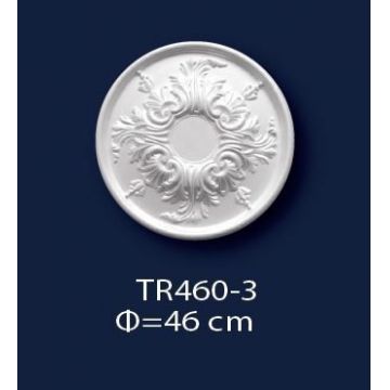 Rozeta decorativa din polistiren dens expandat TR460-3 diametru 46 cm