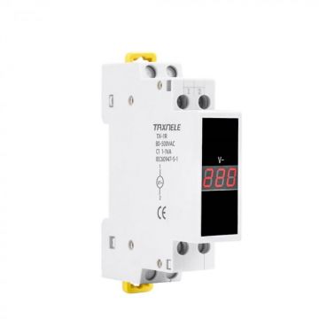 Voltmetru digital pentru sina tablou DIN, 80-500V AC, TAXNELE TX-1R
