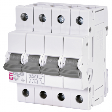 Intrerupator de circuit ETIMAT P6 3p+N B20 ETI 001900411