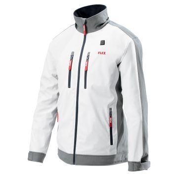 Jacheta incalzita electric Flex 512028, TJ White 10.8/18.0 M Lady, compatibila cu acumulatori Li-Ion 10.8 si 18 V, pentru femei, marime M