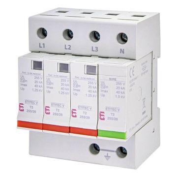 Protectie la suprateniune ETITEC V T2 255 20 3+1 - ETI 002442957