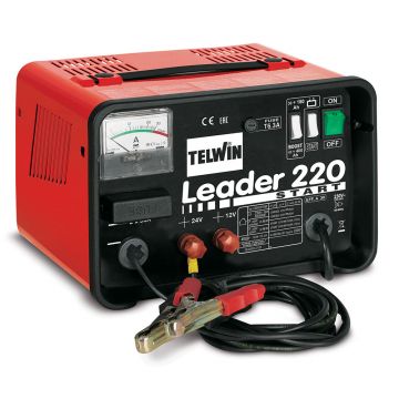 Redresor baterii si robot de pornire Telwin LEADER220START, tensiune incarcare 12/24 V, capacitate baterii Pb/START/STOP 30-400 Ah
