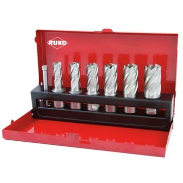 Set 7 carote HSS cu prindere Weldon 3 4 Ruko 108820