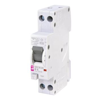 Siguranta automata cu protectie diferentiala RCBO KZS-1M-UNI 1p+N A B6 0.03 ETI 002176021