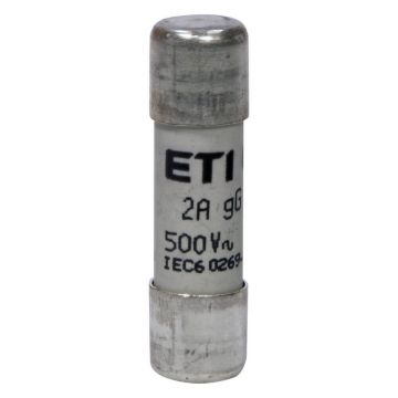 Siguranta fuzibila cilindrica CH10x38 gG 2A 500V - ETI 002651013