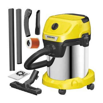 Aspirator umed-uscat Karcher WD 3 S V-17/4/20, 230 V, 1000 W, 17 l, inox