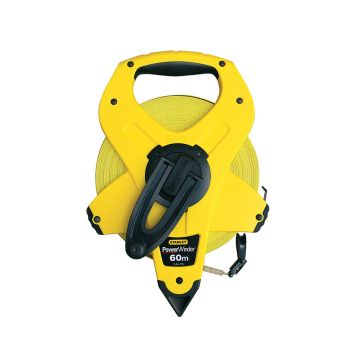 Ruleta PowerWinder Stanley 2-34-775, 60 m x 12.7 mm, deschisa, banda fibra de sticla, sistem metric, clasa III