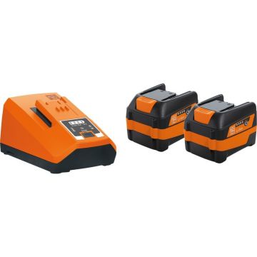 Set 2 acumulatori si incarcator rapid Fein 92604327010, 2 x 12 V / 6.0 Ah, USB