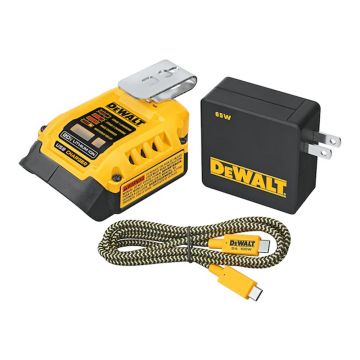Set incarcator USB-C DeWalt DCB094H2, cu 2 acumulatori Powerstack 18V / 5.0Ah