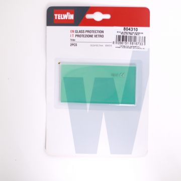 Sticla de protectie transparenta interioara pentru masca de sudura Telwin 804310, 53.2x103.7 mm, 2 buc.