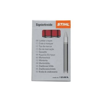 Creta rosie pentru marcat lemn STIHL 00008811501, lungime 12 cm, 12 buc