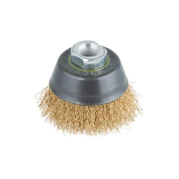 Perie de sarma tip oala de alama Wolfcraft 2748000, 70 mm, filet M14
