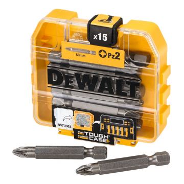 Set 15 biti DeWalt DP73, 50 mm, 1/4