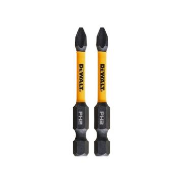 Set 2 biti pentru insurubare de impact, DeWALT DT70532T, 57MM, PH2