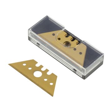Set 5 lame trapezoidale Wolfcraft 4172000, profesionale, 52 x 18.7 x 0.65 mm, TiN