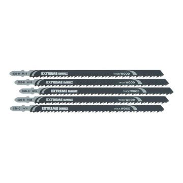 Set 5 panze fierastrau pendular DeWalt EXTREME, DT2167, pentru lemn, placi din fibre si materiale plastice, 155 mm