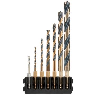 Set 7 burghie pentru metal DeWALT DT70831, hex 1/4