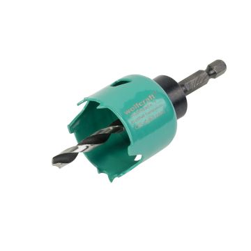Carota de taiere din otel carbon Wolfcraft 5965000, diametru 40 mm prindere hexagonala 1/4