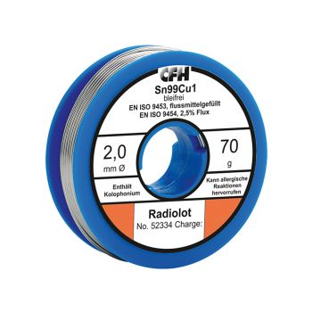 Cositor cu flux fara plumb CFH 52334, 70 g, 2 mm, RL 334