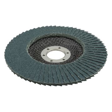 Disc lamelar Wolfcraft 5654000, granulatie 60, profil convex, zirconiu, 125X22.23 mm