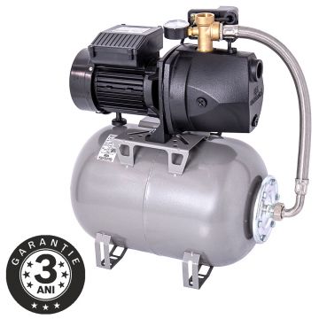 Hidrofor cu pompa autoamorsanta Wasserkonig FL415725, fonta, putere 800 W, debit 3420 l/h, inaltime refulare 41 m, vas de expansiune 24 l