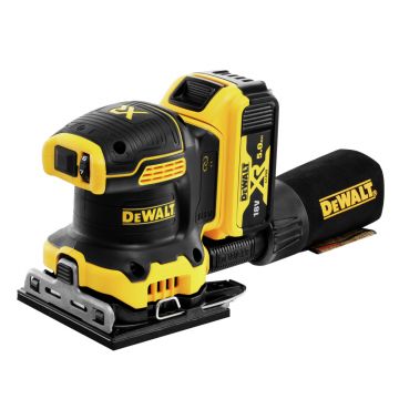 Masina de slefuit cu vibratii Dewalt DCW200P2, cu 2 acumulatori Li-Ion 18 V, 108 x 115 mm, 8000-13500 rpm