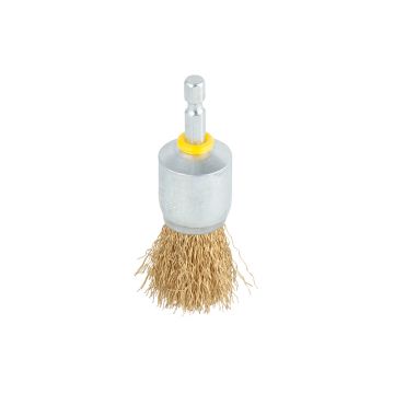Perie de alama Wolfcraft 2738000, tip pensula, D 25 mm, tija hexagonala 1/4