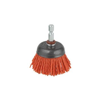 Perie Wolfcraft 1505000, tip oala, D 50 mm, nylon rosu, tija hexagonala 1/4