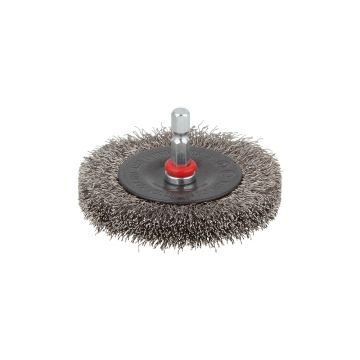 Perie Wolfcraft 2711000, tip disc, D 75 mmx12, otel inoxidabil, tija hexagonala 1/4