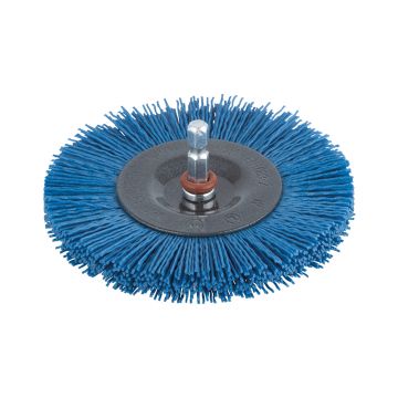 Perie Wolfcraft 2727000, tip disc, nylon albastru, D 100 mm, tija hexagonala 1/4