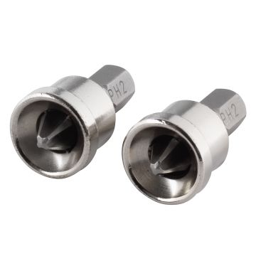 Set 2 biti PH2 de profunzime Wolfcraft 1342000, lungime 25 mm, prindere C63