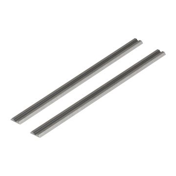 Set 2 cutite pentru rindea Wolfcraft 4110000, cu carburi metalice, dimensiuni 75.5x1.1x5.5 mm
