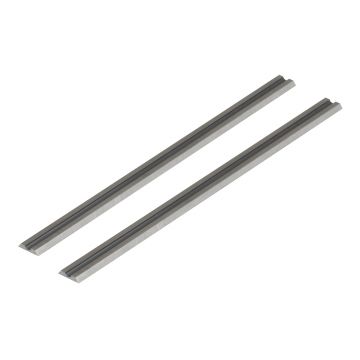 Set 2 cutite pentru rindea Wolfcraft 4113000, cu carburi metalice, dimensiuni 82x1.1x5.5 mm