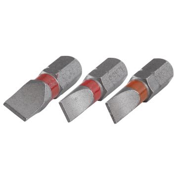 Set 3 biti pentru insurubat Wolfcraft 1338000, profil drept, lungime 25 mm