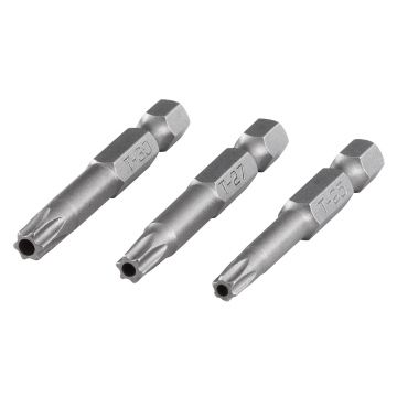 Set 3 biti siguranta Wolfcraft 1262000, TX25-27-30, 50 mm, prindere E63