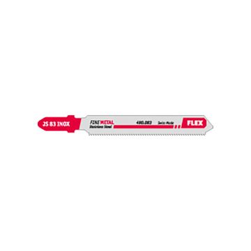Set 3 lame pentru fierastrau pendular Flex 490083, JS 83 INOX VE 3, pentru otel inox, coada tip T, 83 mm