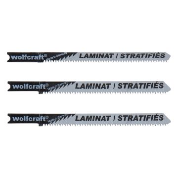 Set 3 panze pentru fierastrau pendular Wolfcraft 2674000, prindere in U, pentru lemn / plastic, adancime taiere 25 mm