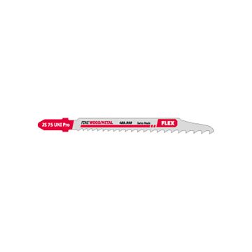 Set 5 lame pentru fierastrau pendular Flex 489999, JS 75 UNI Pro VE 5, pentru lemn cu cuie, demolari, coada tip T, 75 mm