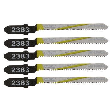 Set 5 panze pentru fierastrau pendular Wolfcraft 2393000, prindere in T, pentru lemn, adancime taiere 20 mm