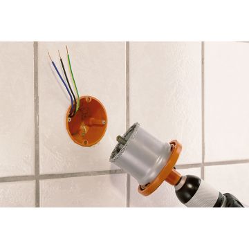 Set carota diamantata cu Adaptor si burghiu de centrare Wolfcraft 3465000, diametru D 67 mm, adancime de taiere 55 mm