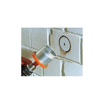 Set carota diamantata cu Adaptor si burghiu de centrare Wolfcraft 3470000, diametru D 73 mm, adancime de taiere 55 mm