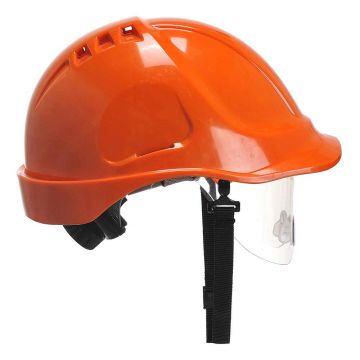 Casca cu vizor Portwest Endurance PW55ORR, culoare portocalie