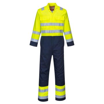 Combinezon antistatic Portwest Bizwekd Hi-Vis BIZ7YNRXL, culoare galben navy, marime XL
