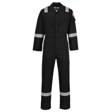 Combinezon antistatic Portwest FR50BKRL, culoare negru, marime L, 350 g.