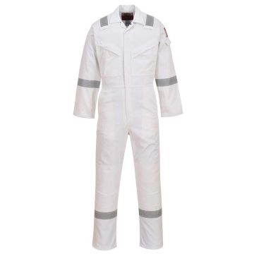 Combinezon antistatic Portwest FR50WHRXXL, culoare alb, marime XXL, 350 g.