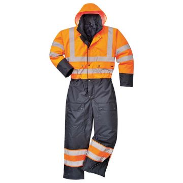 Combinezon captusit Portwest HiVis Contrast S485ONRXXXL, culoare portocaliu navy, marime 3XL